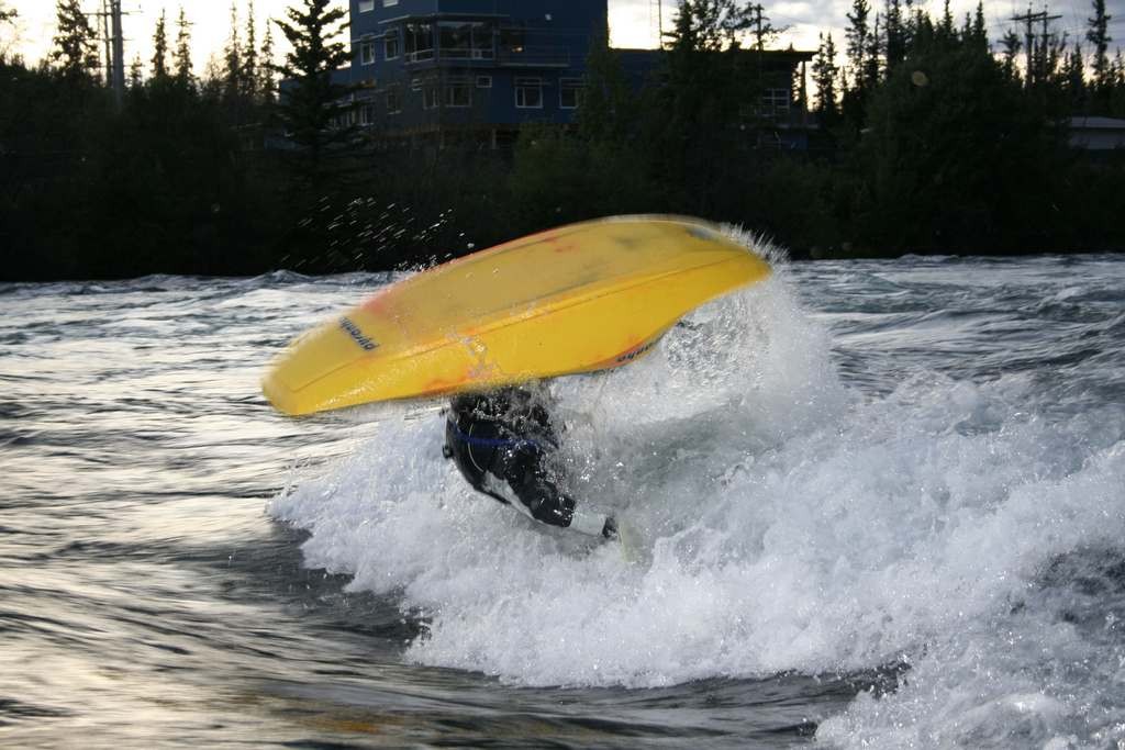 Yukon River Play waves located in downtown Whitehorse