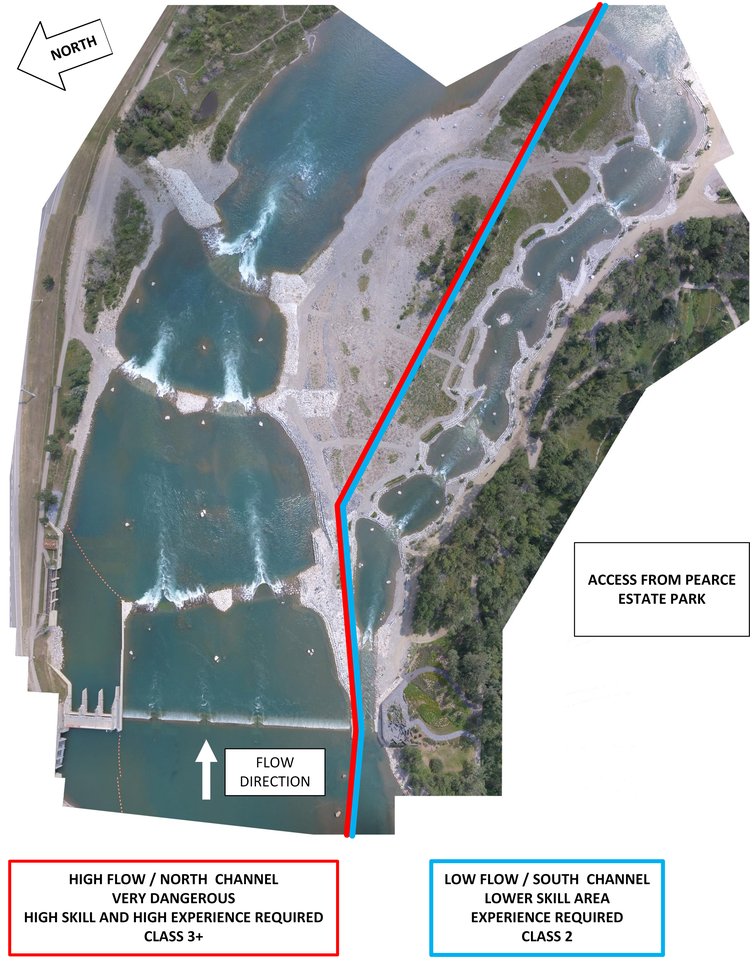 Bow River Harvie's Passage Left Channel