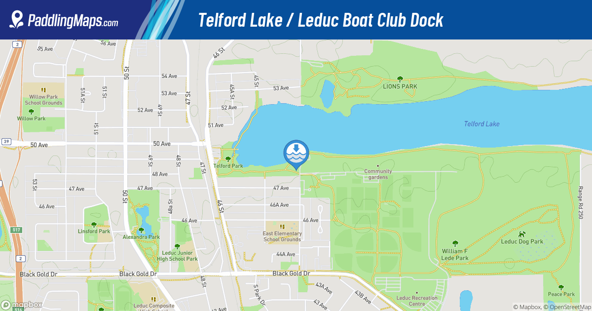 Leduc Boat Club Dock - Telford Lake - Alberta Trip - PaddlingMaps