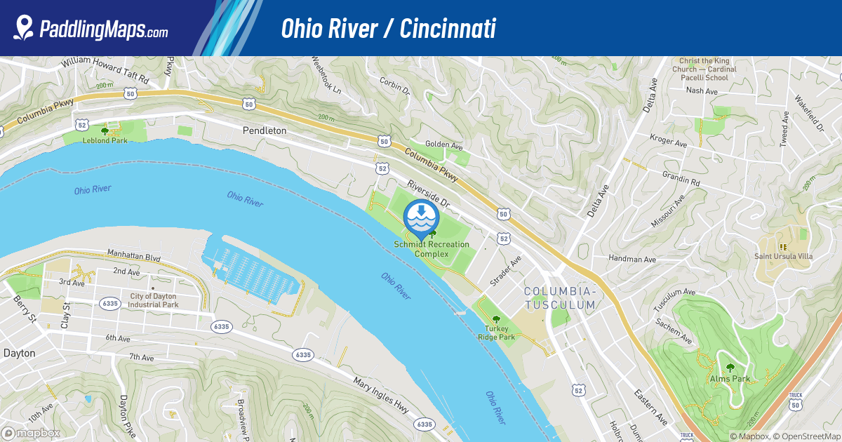 Cincinnati - Ohio River - Ohio Trip - PaddlingMaps